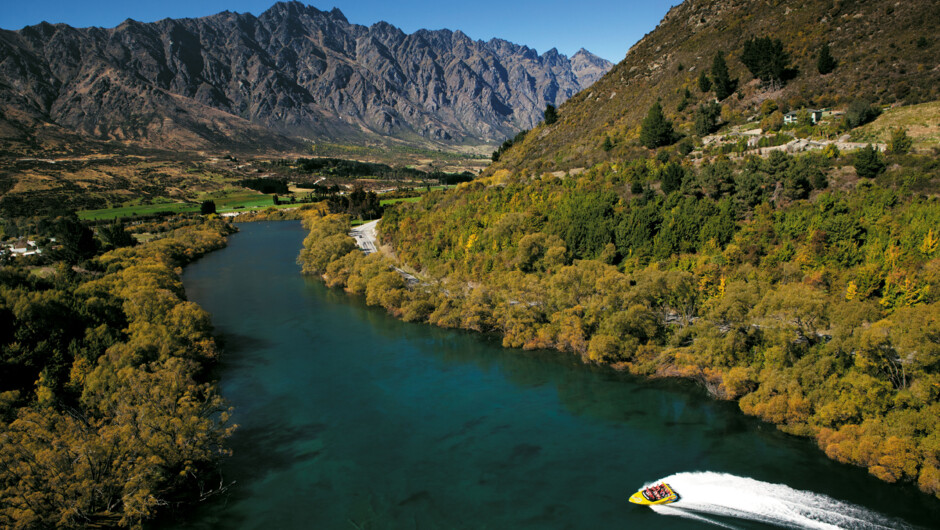 Jet boating on the Kawarau River, Queenstown