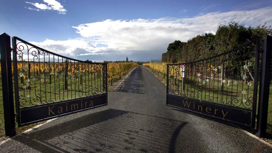 Entry gates to the winery