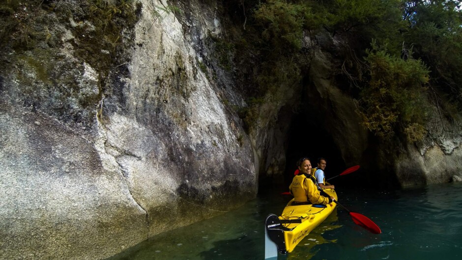 Exploring caves in the Abel Tasman