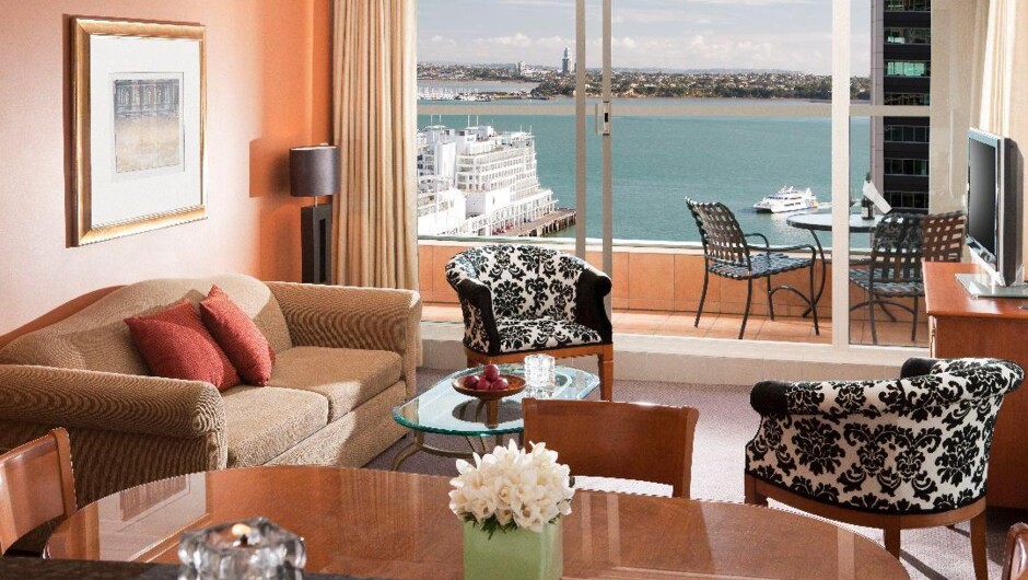 Quay West Suites Auckland Two Bedroom Lounge