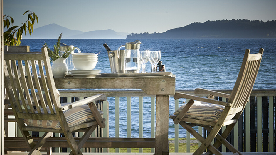 Front deck facing west over Lake Taupo
