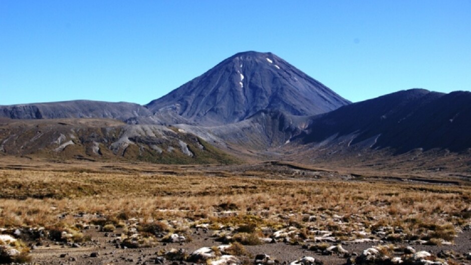 Mt Ngauruhoe or "Mt. Doom" for Lord of the Rings fans.