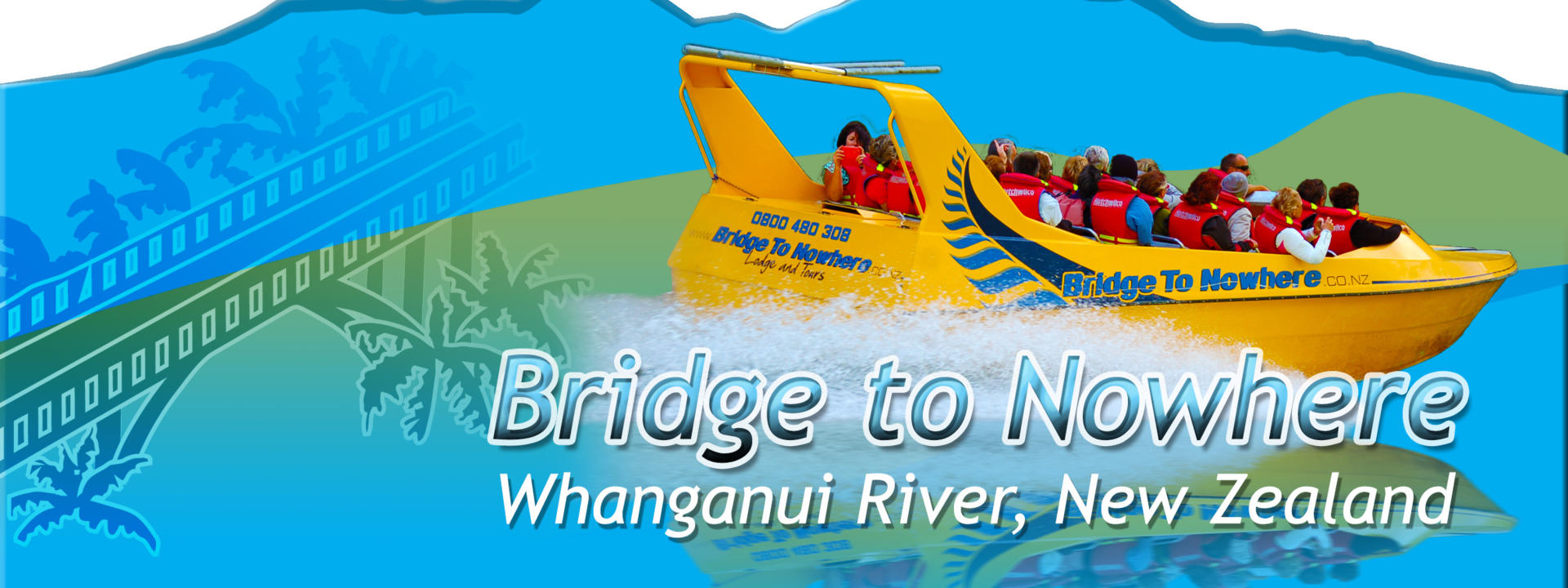 Logo: Bridge to Nowhere, Whanganui River