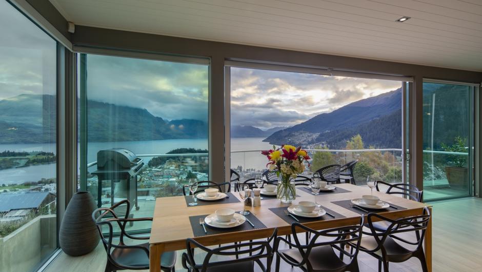 Dining with a view on Queenstown Hill