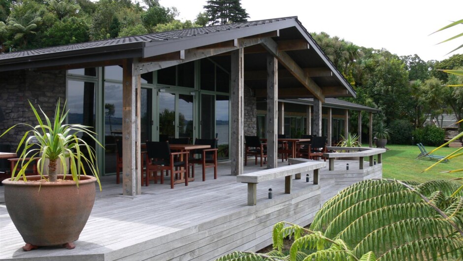 Koura Lodge Veranda Outside Dining Room