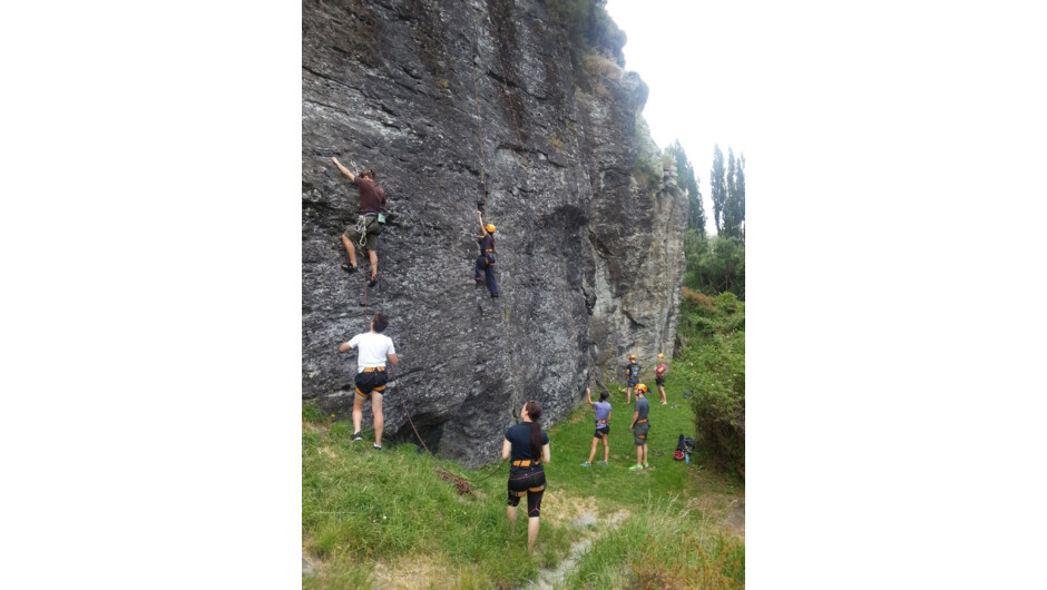 Rock climbing and abseiling in Wanaka