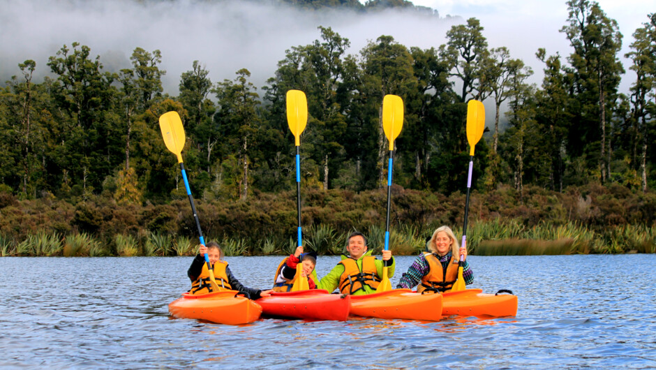 Kayak pristine rainforest lakes and discover a world unchanged since before human arrival.