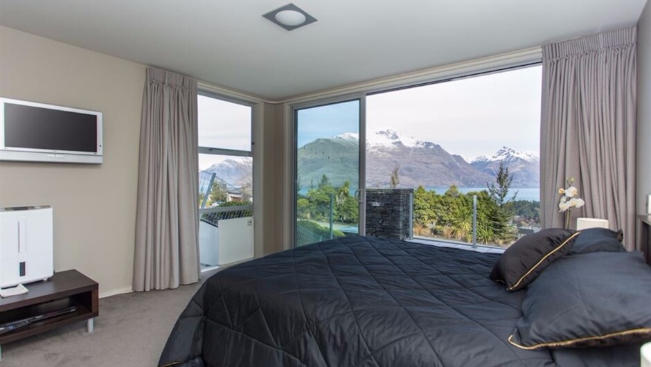 Bedroom with mountain view