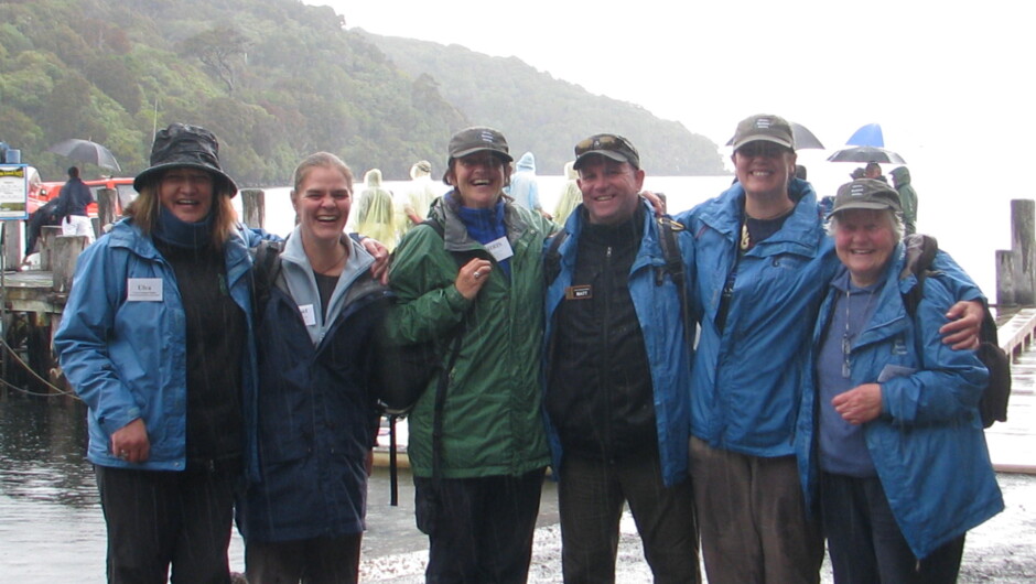 Yes we even guide in the rain! Ulva's Guided Walks team having fun!