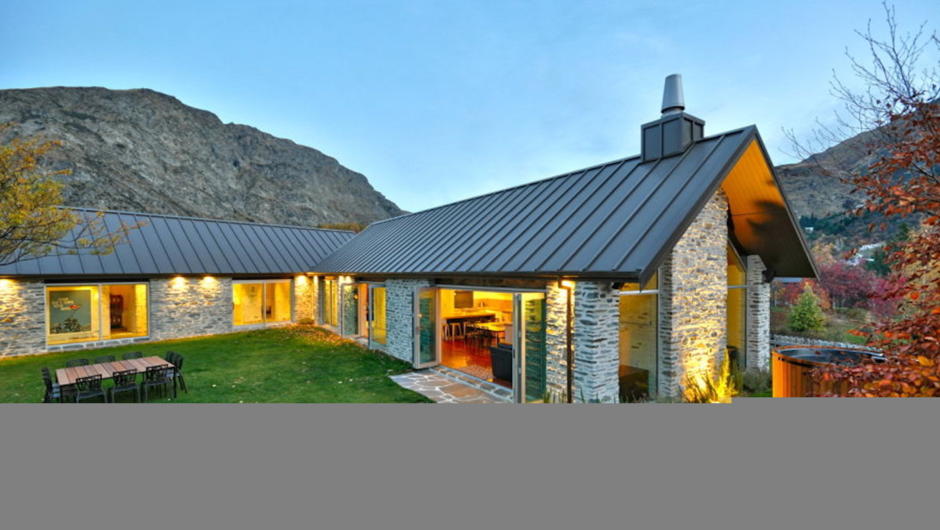 An amazing stone house with excellent outdoor flow