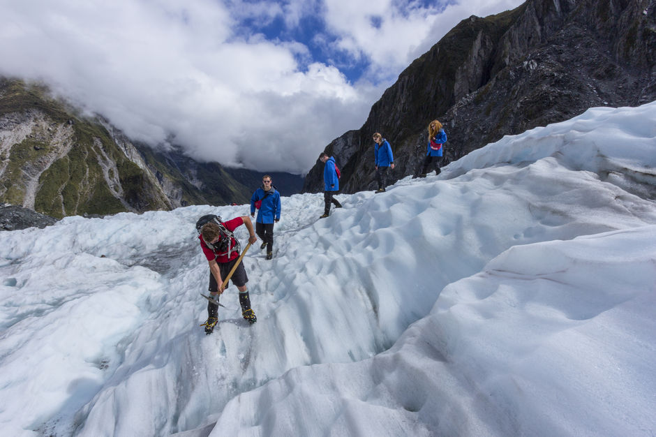 Unique guided walk amongst the ice formations