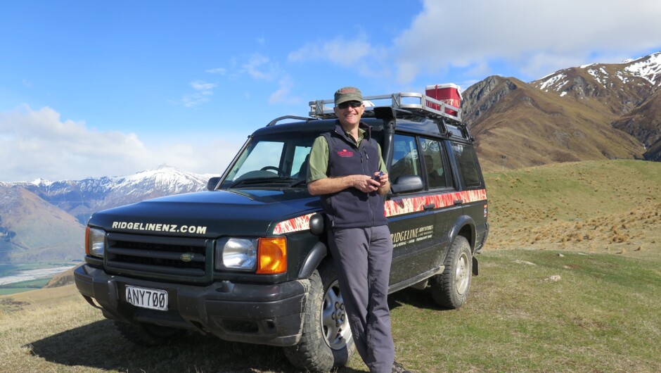 Your knowledgeable and friendly 4WD guide about to prepare a cup of tea at the "alpine cafe"