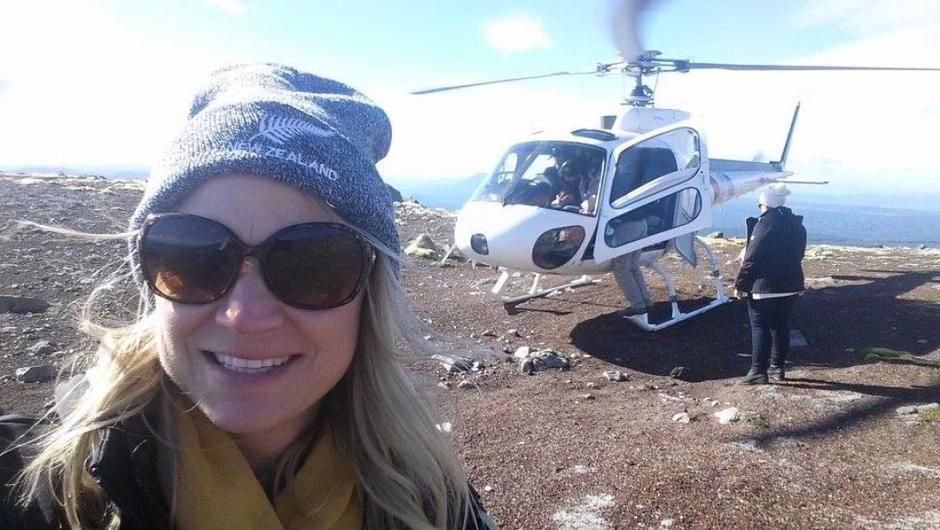Helicopter ride to the top of Mount Tarawera