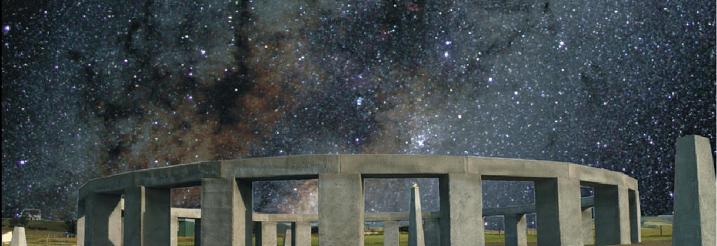 The Milky Way setting over Stonehenge Aotearoa