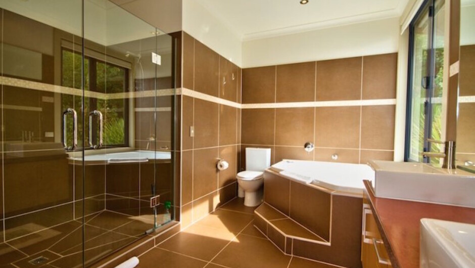Luxury bathroom with spa bath
