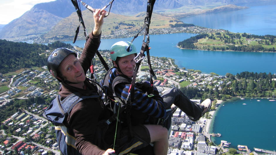 Paragliding over Queenstown