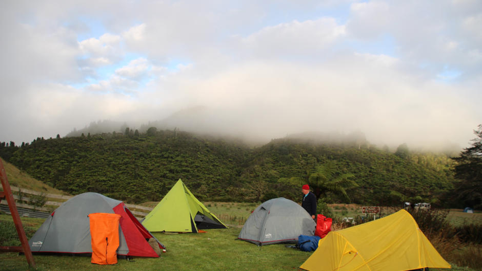 Camping at Blue Duck Station on the Whanganui River