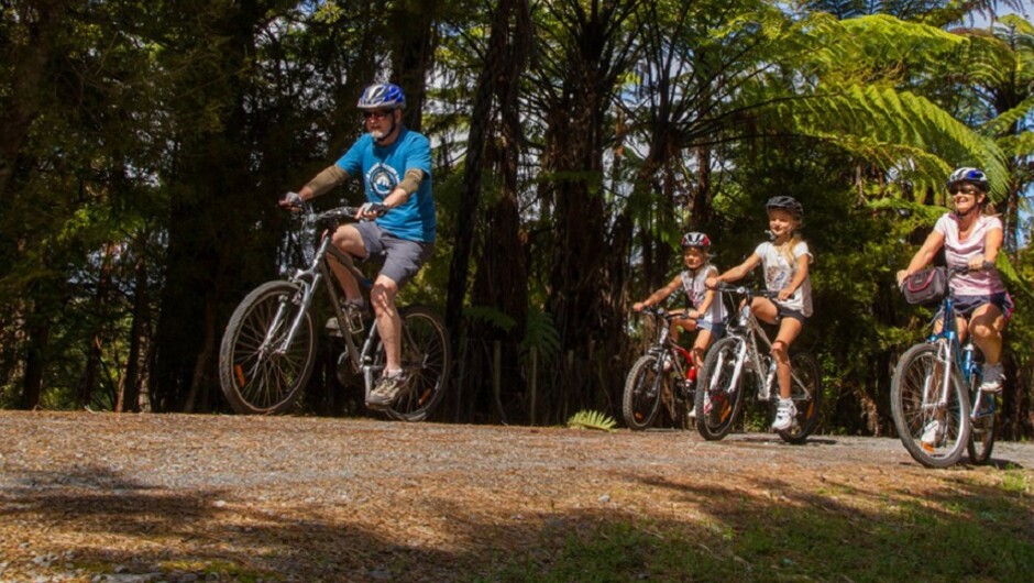 Family fun! Ride the Twin Coast Cycle Trail with Top Trail Hire & Tours