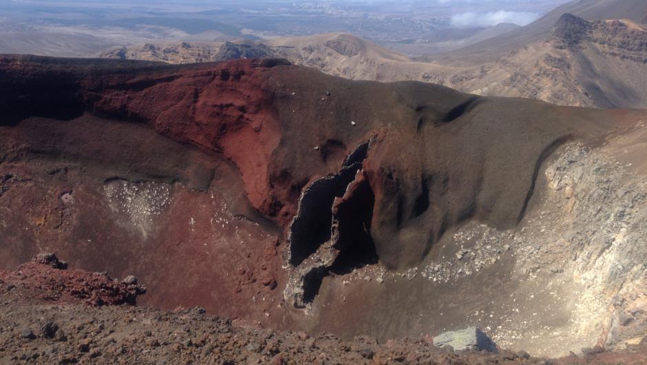 Red Crater, an active volcanic vent.
