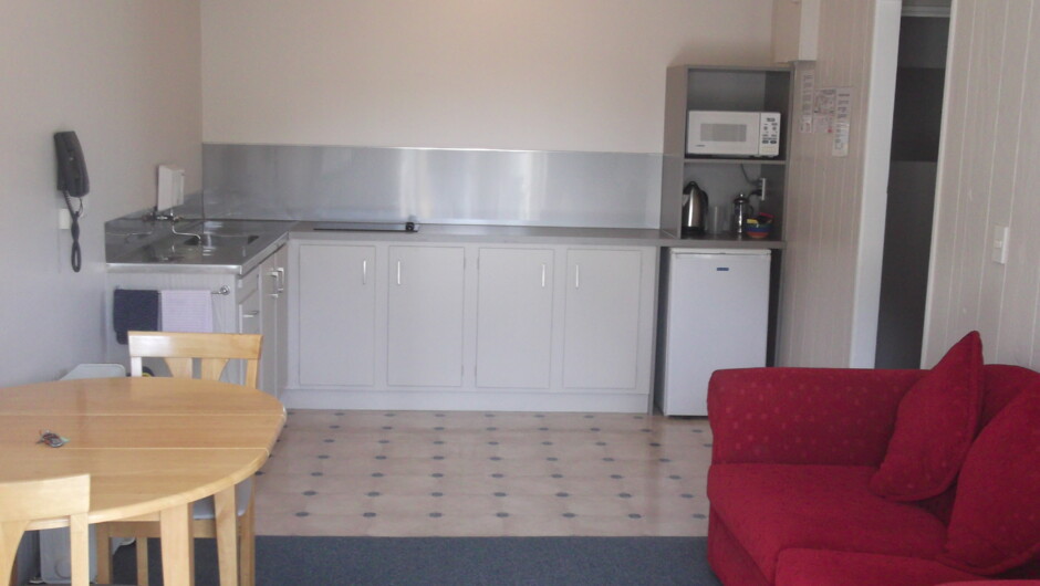Kitchen of a 1 bedroom unit
