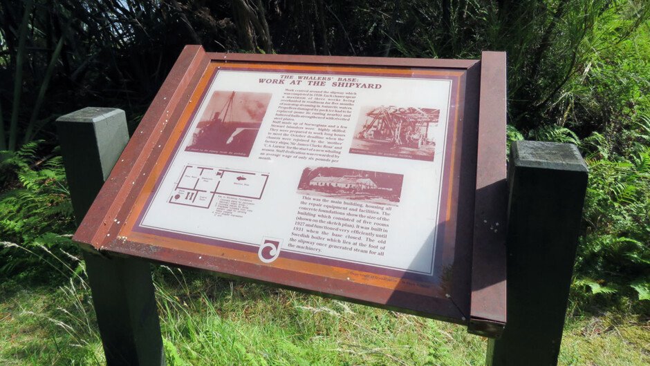 Information panels at the Whalers' Base.