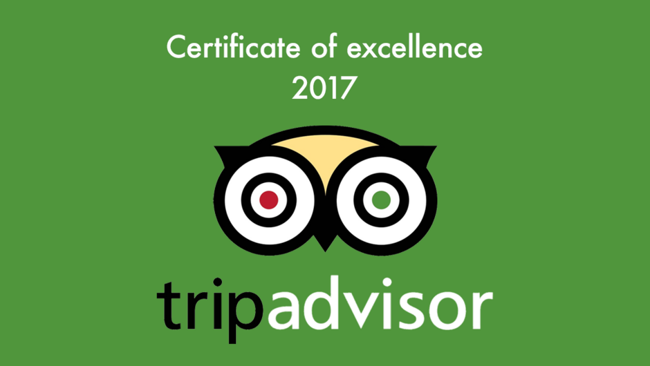 Trip Advisor Certificate Of Excellence 2017