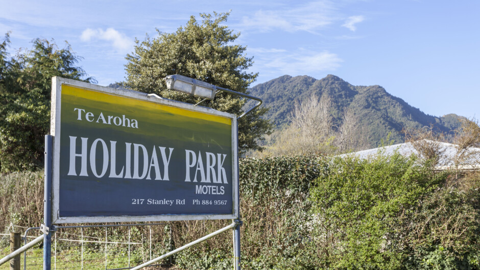 Holiday Park on the foot of Mount Te Aroha