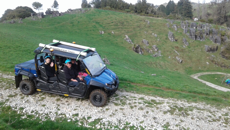 Our specially designed all terrain ATV
Tour of Waitomo and surrounding farm land cross country