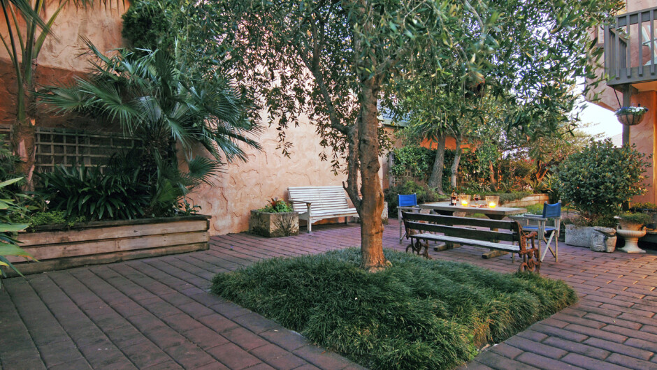 Private courtyard outlook.