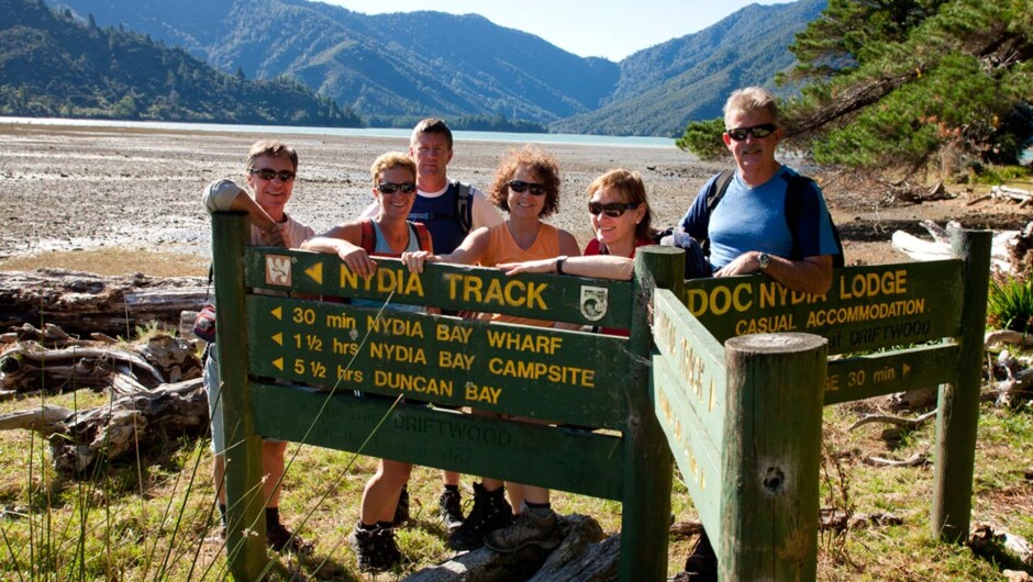 Hikers on our Marlborough Sounds and Abel Tasman trip