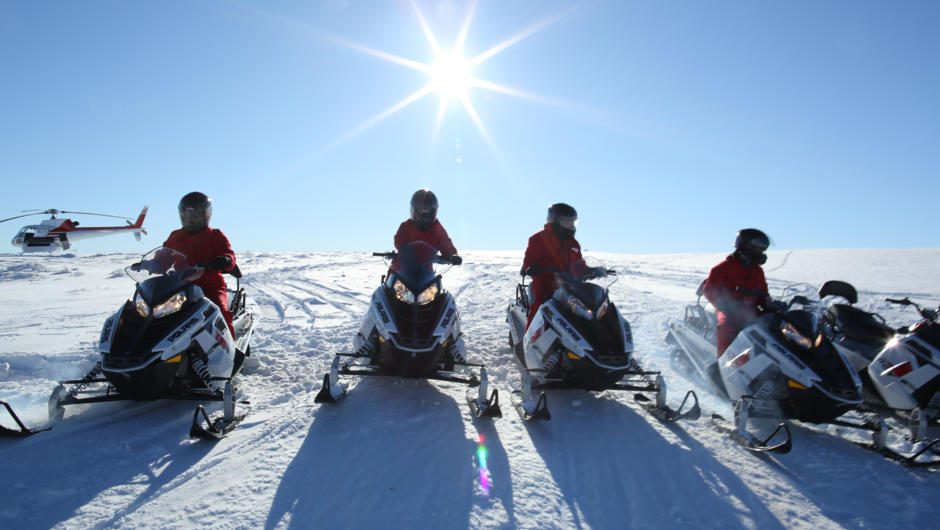 Enjoy an hour and a half riding your own snowmobile