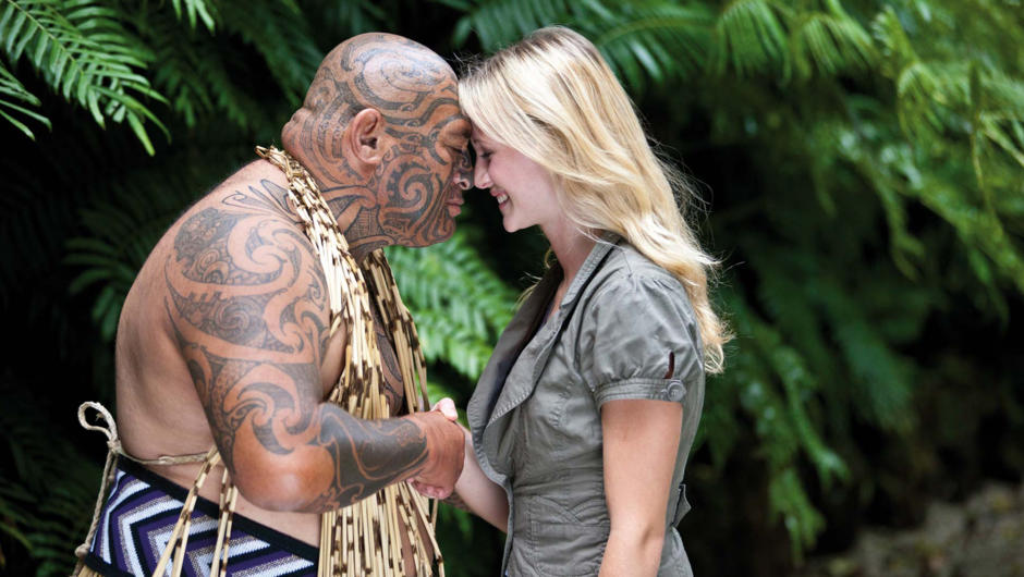 Hongi - traditionelles Begrüßungsritual der Maori
