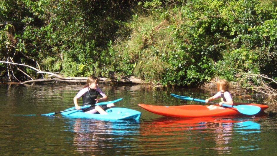 We offer a range of kayaks for children to adults - provided free of charge (fire jackets, too)