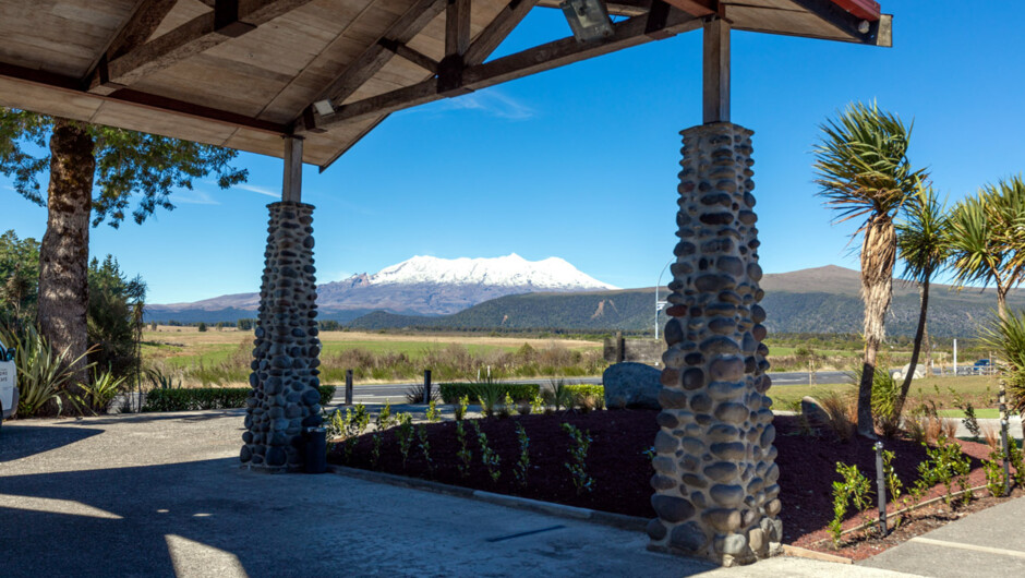 Entrance Portico looking towards Mt Ruapehu