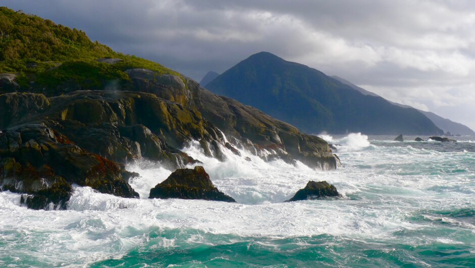 Doubtful Sound meets the Tasman Sea, South Island, New Zealand