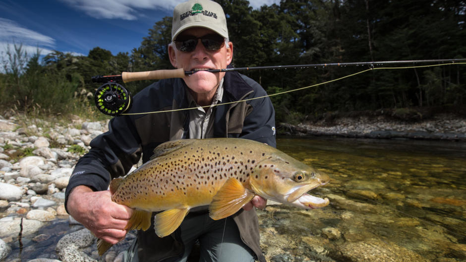 Client Jim from the USA Large Brown Trout - Fiordland - Te Anau - South Island New Zealand