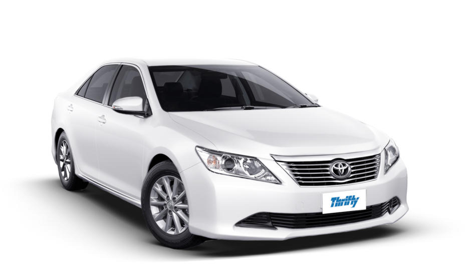 Thrifty Car Rental Toyota Aurion FCAR (or similar). 5 star ANCAP safety rated.