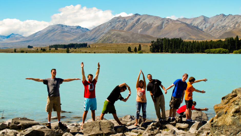 Our guests from The Epic tour of South Island New Zealand helped to spell Thrive for us!