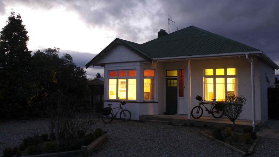 Railway Cottage in the evening