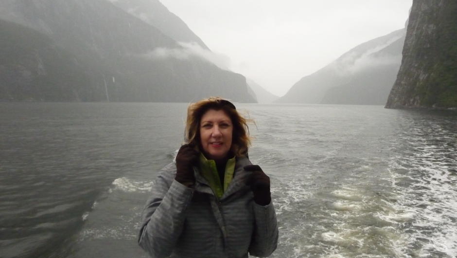 Lisa Cruising in the Milford Sound