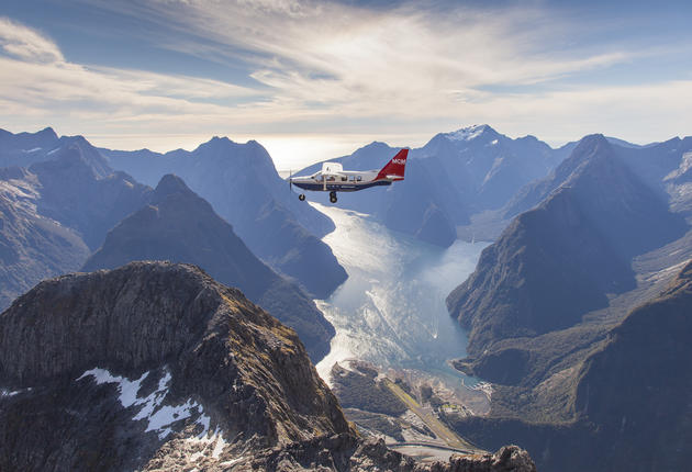From the air, Fiordland’s spectacular mountains, waterfalls and alpine lakes are breath taking – a scenic flight over the area is unforgettable.