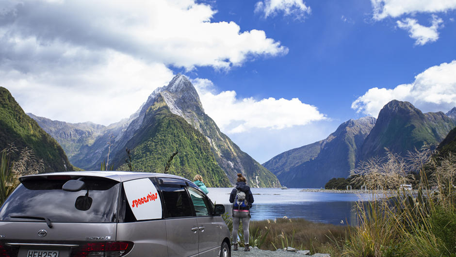 You can drive your Spaceship into Milford Sound and get a view like this! WOW! Just another great part of New Zealand.