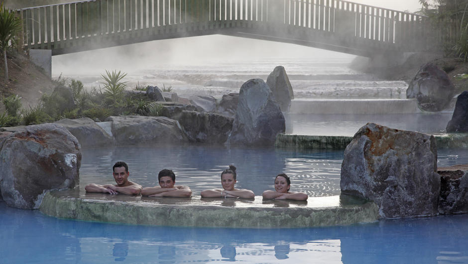 Wairakei Terraces is a stunning thermal outdoor area - complete with rockpools and waterfalls. Perfect for a relaxing dip!