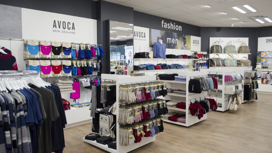 Avoca Fashion on display  in the store