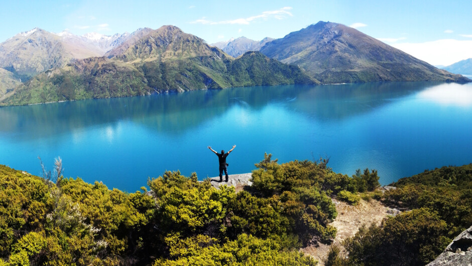 Take it all in on Mou Waho Island. Experience these panoramic views for yourself from the island in the middle of Lake Wanaka.