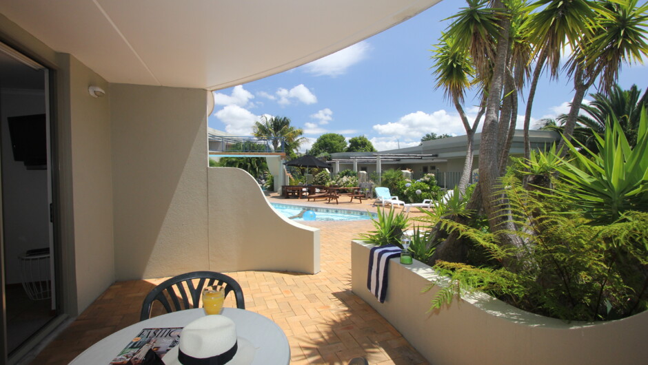Downstairs units flow directly onto your own private sun soaked patio with direct access onto pool.