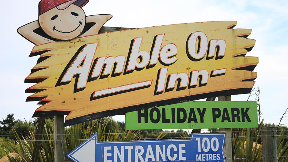Amble On Inn Roadside Sign