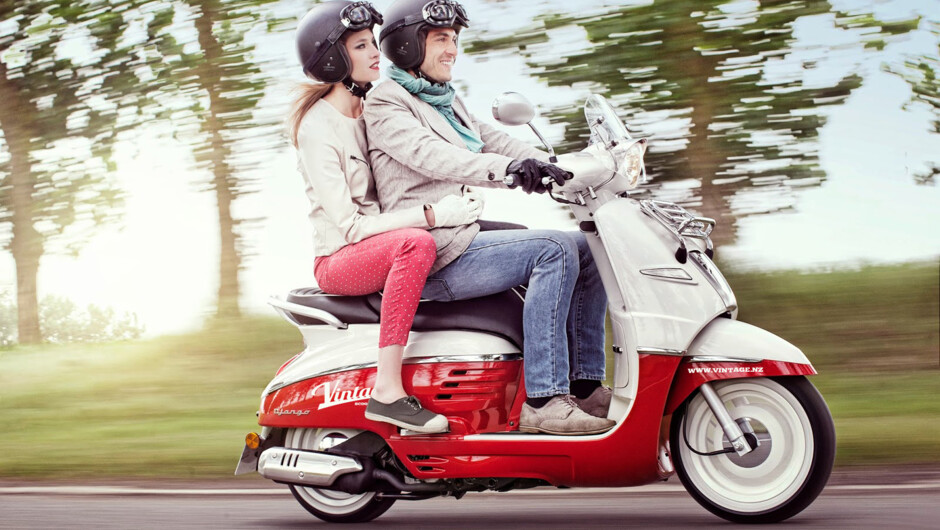 Our Peugeot Django scooters are suitable for riding with a pillion passenger.