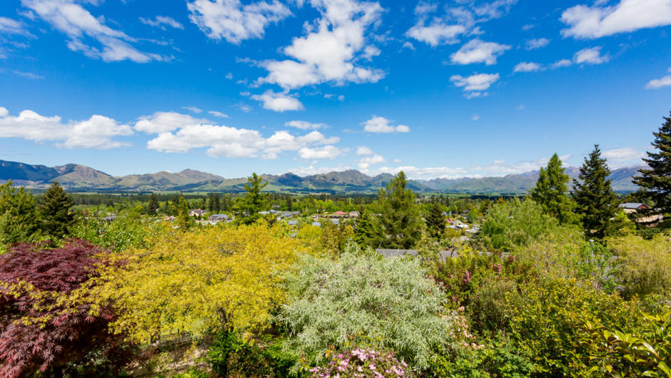 Offering guests a stunning vista over the town and across the alpine valley.