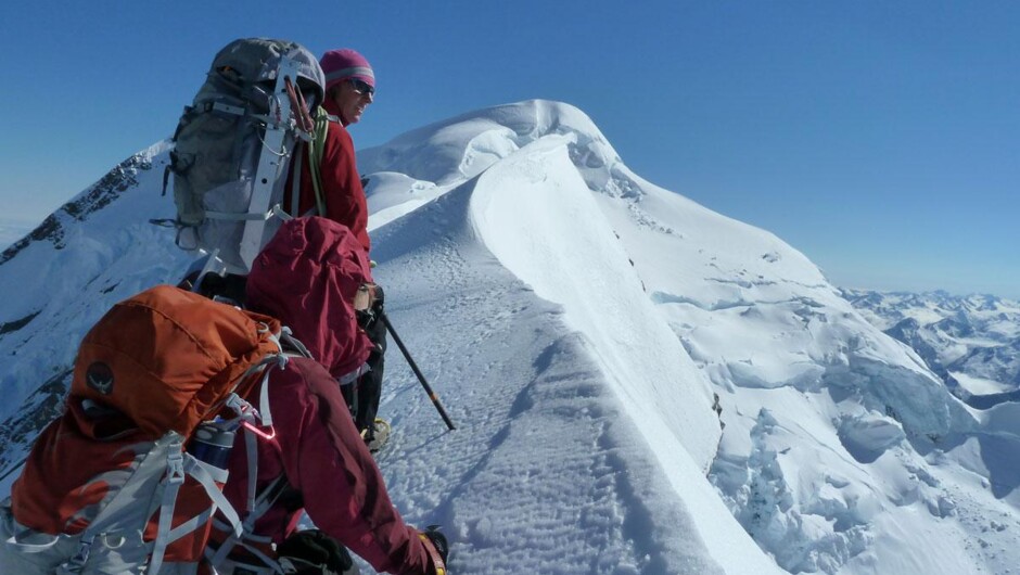 Guide and climber